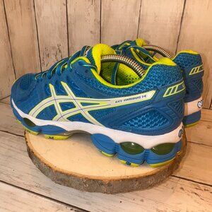 ASICS Women Gel Nimbus 14 T291Q Shoes Turquoise Yellow Size 6.5 US 37.5 EU